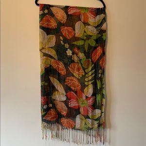 Linen blend scarf
